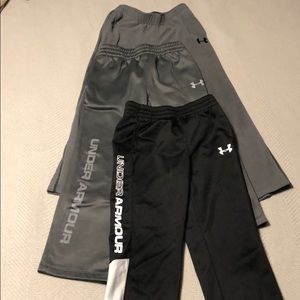 3 pairs boys Under Armour pants.